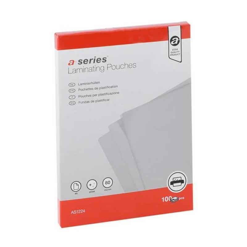 PAQ. 100 FUNDAS PLASTIFICAR A-SERIES 80MIC A5