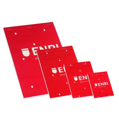 Bloc Grapado Tapa Blanda A5 80 Hojas Liso Rojo - Pack 5 Unidades - 100102716