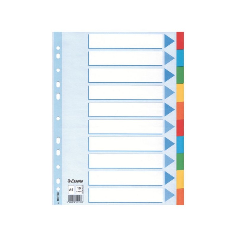 Esselte Multicoloured Card Divider divisor Multicolor 1 pieza(s)