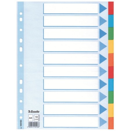 Esselte Multicoloured Card Divider divisor Multicolor 1 pieza(s)