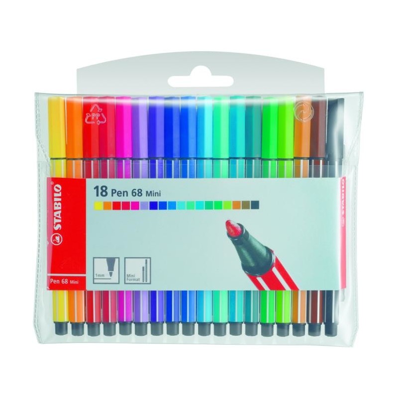 STABILO Pen 68 Mini rotulador Multicolor 20 pieza(s)