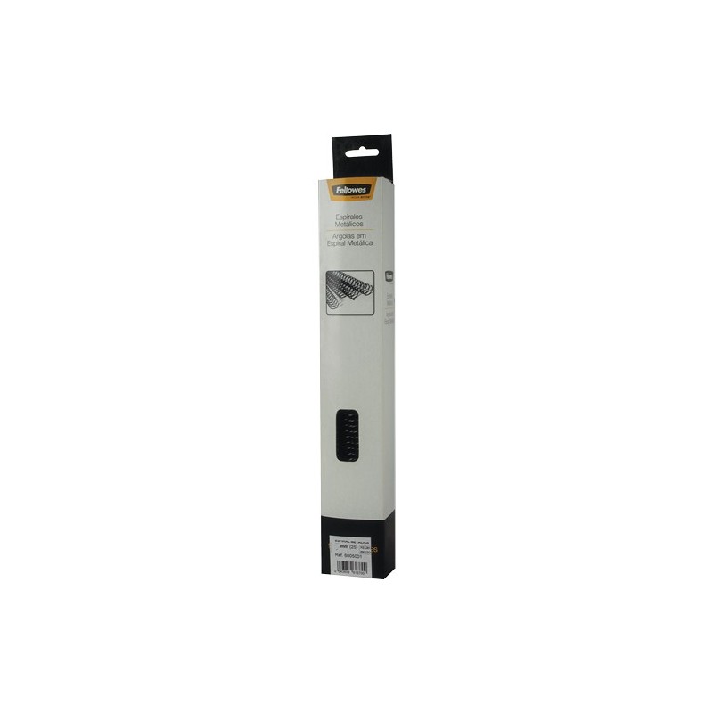 Fellowes Espirales metálicas negras 8 mm Pack 25 Uds