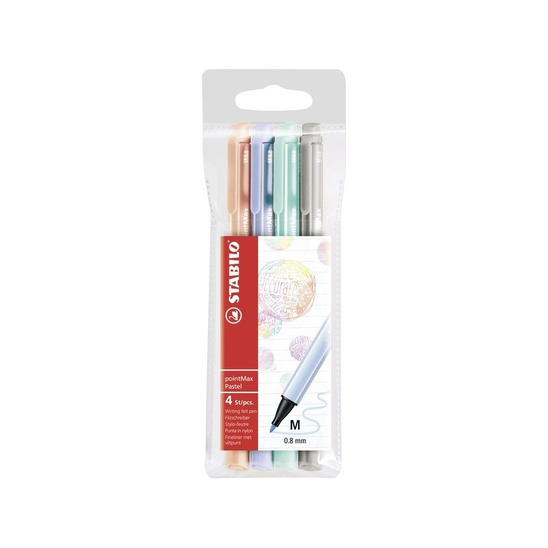 STABILO PointMax Pastel rotulador Medio Multicolor 4 pieza(s)