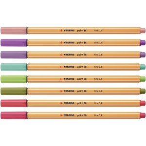 STABILO point 88 rotulador de punta fina Multicolor 8 pieza(s)