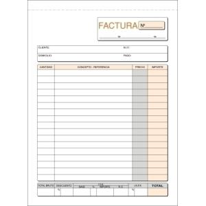 TALONARIO FACTURAS 4º NATU TRIPLI LOAN T-65 - Pack de 5 unidades