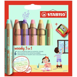 STABILO woody 3 in 1 Pastel Colores surtidos 6 pieza(s)