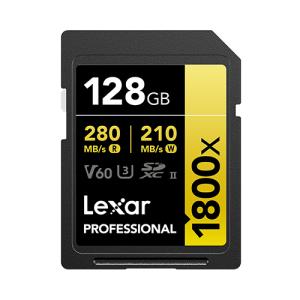Professional 1800x 128 GB SDXC UHS-II Clase 10