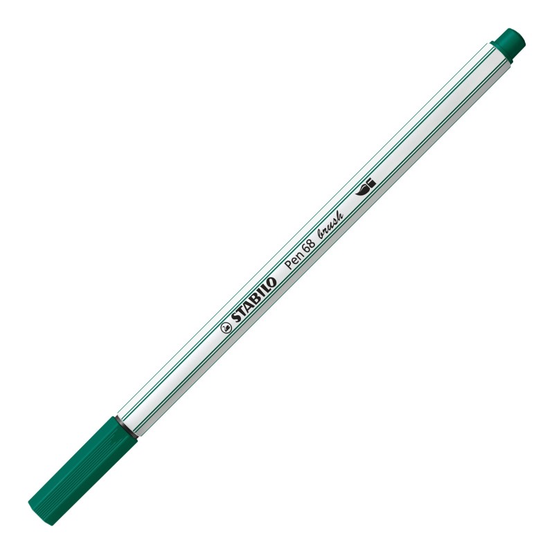 STABILO Pen 68 brush rotulador Verde, Turquesa 1 pieza(s)