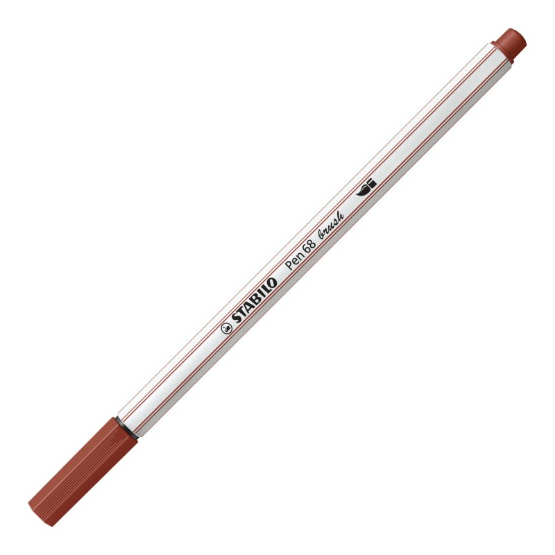 STABILO Pen 68 brush rotulador Marrón 1 pieza(s)