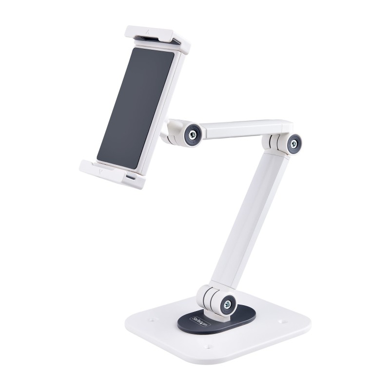 StarTech.com Soporte Ajustable de Sobremesa para Tablet - de Montaje en Pared - 1kg de Capacidad - Base Ergonómica Ajustable