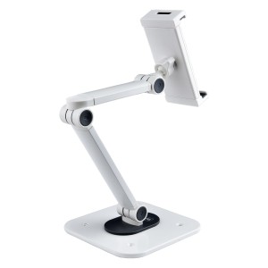 StarTech.com Soporte Ajustable de Sobremesa para Tablet - de Montaje en Pared - 1kg de Capacidad - Base Ergonómica Ajustable