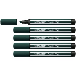 STABILO Pen 68 MAX rotulador Verde 5 pieza(s)