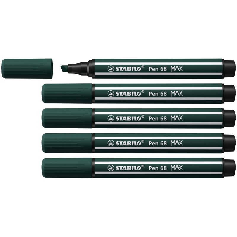 STABILO Pen 68 MAX rotulador Verde 5 pieza(s)