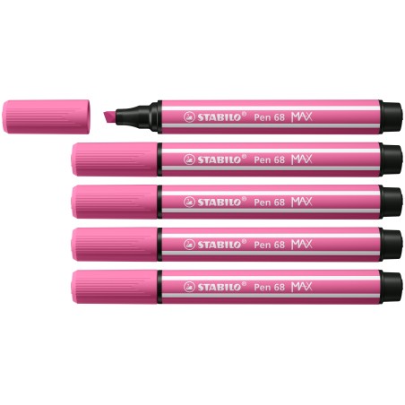 STABILO Pen 68 MAX rotulador Rosa 5 pieza(s)