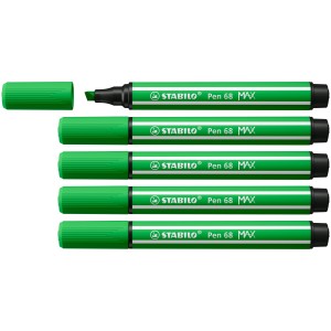 STABILO Pen 68 MAX rotulador Verde 5 pieza(s)