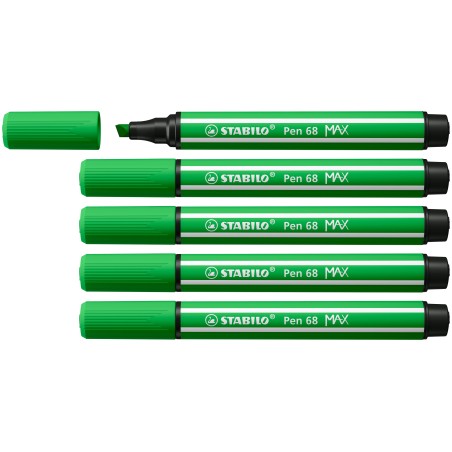 STABILO Pen 68 MAX rotulador Verde 5 pieza(s)