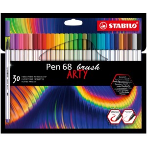 STABILO Pen 68 brush ARTY rotulador Colores surtidos 30 pieza(s)