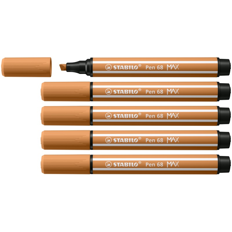 STABILO Pen 68 MAX rotulador Marrón 5 pieza(s)