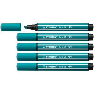 STABILO Pen 68 MAX rotulador Turquesa 5 pieza(s)