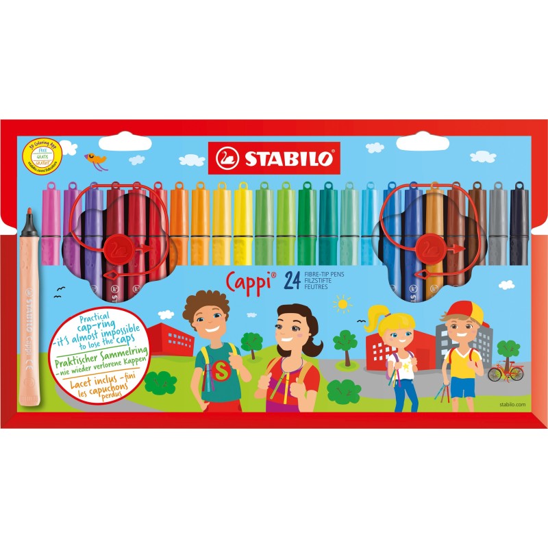 STABILO Cappi rotulador Medio Multicolor 24 pieza(s)