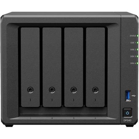 DP340 servidor de almacenamiento NAS Escritorio R1600 16 GB Negro