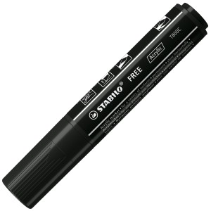 STABILO FREE Acrylic marcador 1 pieza(s) Punta de cincel Negro