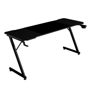 Mars Gaming MGD-X160, Mesa Gaming Ergonómica, Superficie en Fibra de Carbono, Estructura Metálica, Alfombrilla XXL, Soporte