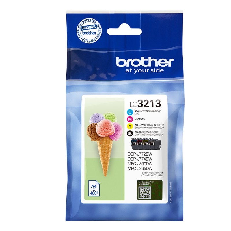 Brother LC-3213VALDR cartucho de tinta Original Alto rendimiento (XL) Negro, Cian, Magenta, Amarillo Brother LC-3213VALDR cartucho de tinta Original Alto rendimiento (XL) Negro, Cian, Magenta, Amarillo