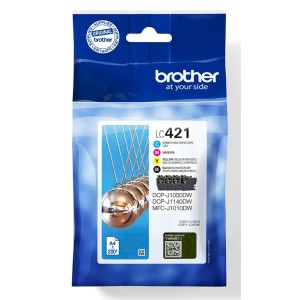 Brother LC421VALDR cartucho de tinta 4 pieza(s) Original Negro, Cian, Magenta, Amarillo
