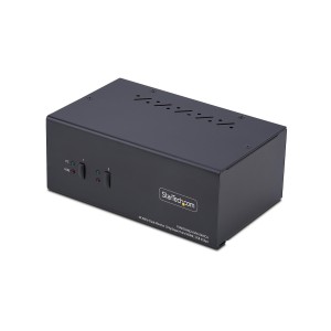 StarTech.com Switch KVM de 2 Puertos DisplayPort HDMI - Conmutador KVM de Dos Monitores - Hub Ladrón USB 2 Puertos 5Gbps - 2