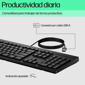 HP Teclado con cable USB 125 G2