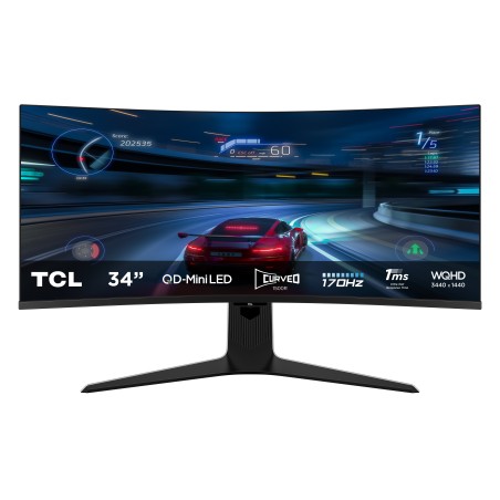 TCL R83 34R83Q pantalla para PC 94 cm (37") 3440 x 1440 Pixeles LED Negro, Blanco