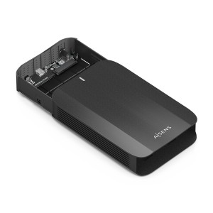 AISENS Caja Externa, 3,5" SATA a USB-C USB3.1 GEN1, Negro