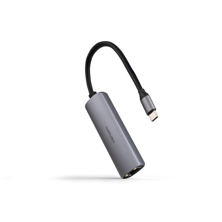 Nanocable Adaptador USB-C 3.1 a RJ45, con PD 100W, USB-C M, Aluminio, Color Gris, 18 cm