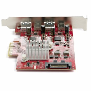 StarTech.com Tarjeta PCIe de 4 Puertos USB - Tarjeta de Expansión PCI Express USB de 10Gbps con 2 Controladores - 2 Puertos