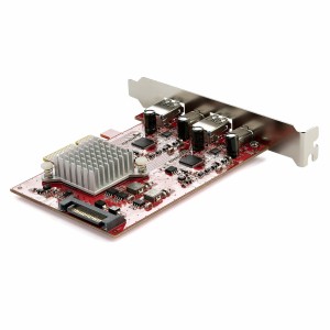 StarTech.com Tarjeta PCIe de 4 Puertos USB - Tarjeta de Expansión PCI Express USB de 10Gbps con 2 Controladores - 2 Puertos