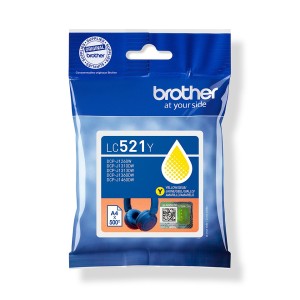 Brother LC521Y cartucho de tinta 1 pieza(s) Original Amarillo