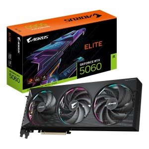 GIGABYTE AORUS GeForce RTX 5060 ELITE 8G Tarjeta Gráfica - 8GB GDDR7,