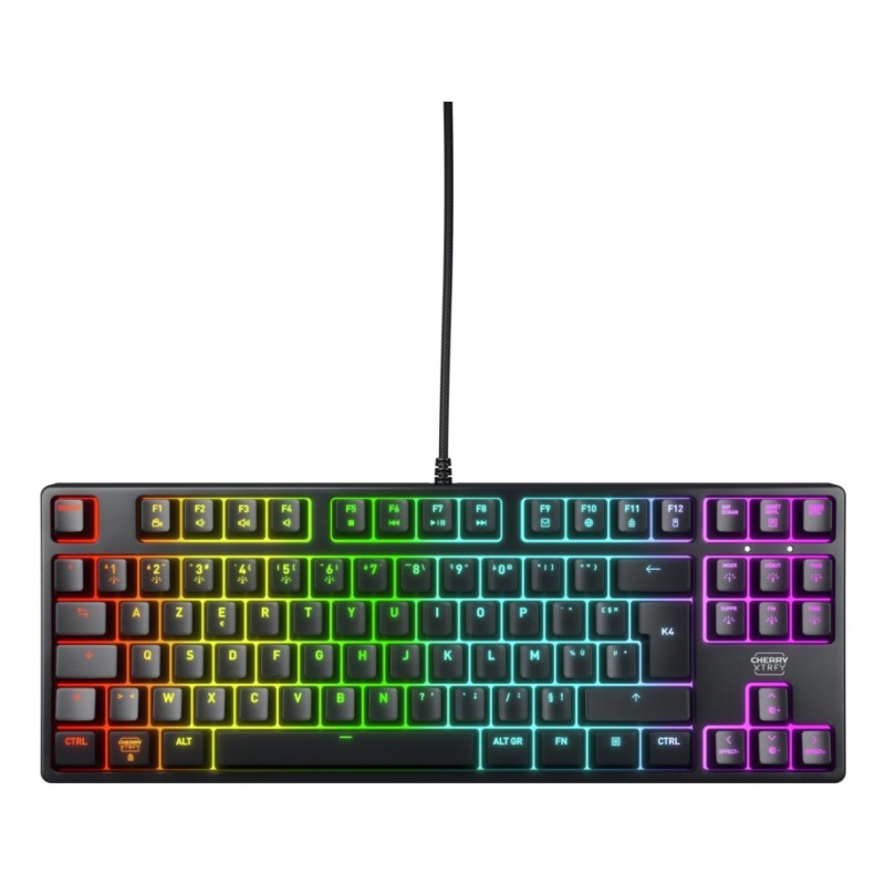 CHERRY K4V2 TKL teclado Juego USB AZERTY Francés Negro
