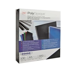 GBC Portada Pp Polycover Opaca 300 Micras A4 Negro(Caja 100)