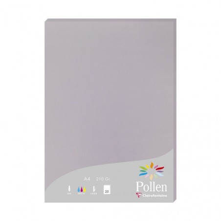 Pollen papel para impresora de inyección de tinta A4 (210x297 mm) 25 hojas Gris