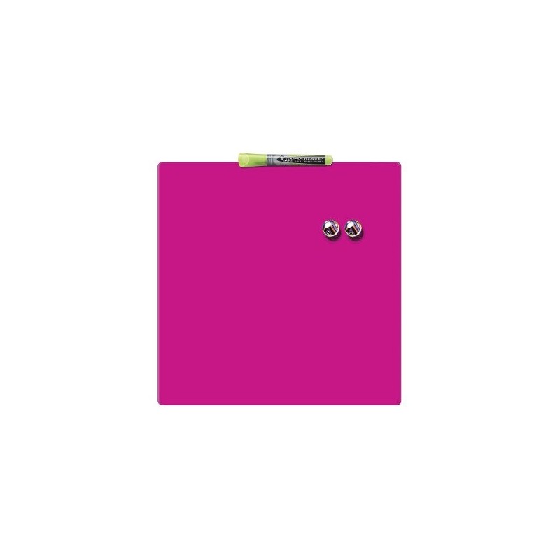 Rexel Pizarra hogar magnética 360x360mm rosa