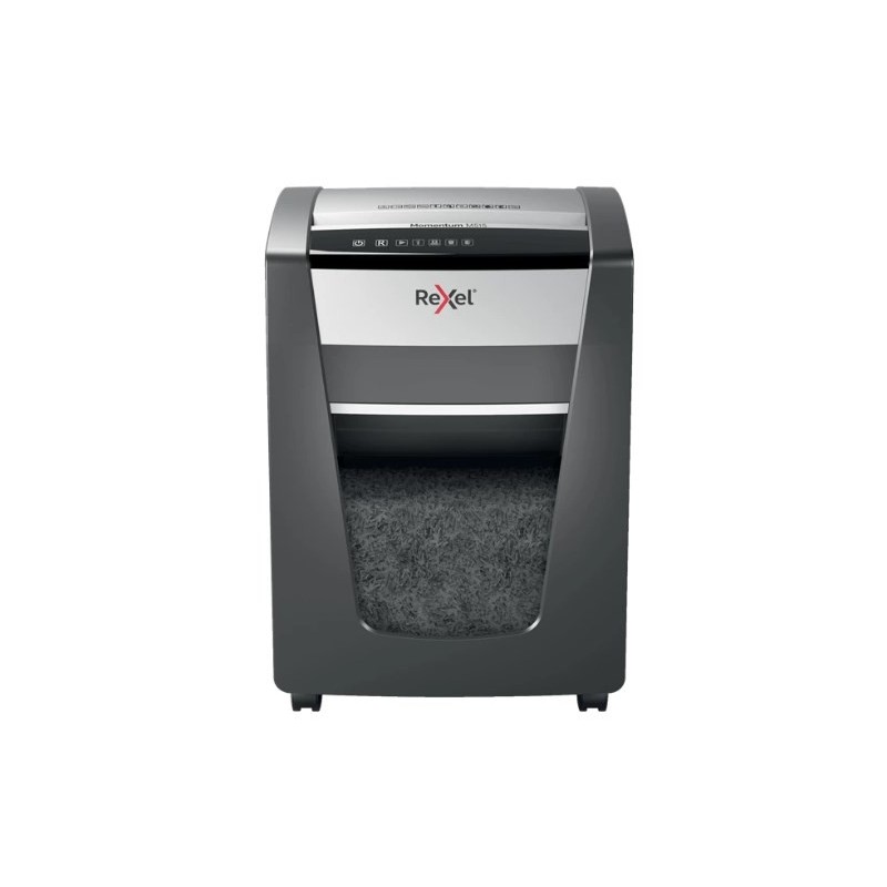 Rexel Momentum X420 triturador de papel Corte cruzado Negro, Plata