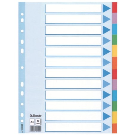 Esselte Multi-coloured Cardboard Dividers divisor 10 pieza(s)