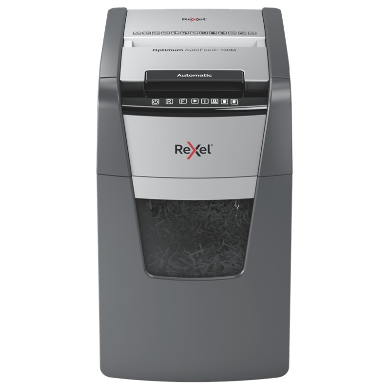 Rexel AutoFeed+ 130M triturador de papel Microcorte 55 dB Negro, Gris