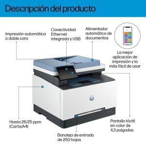 HP Color LaserJet Pro LaserJet Pro 3302fdn Multifunction Color Impresora, Solo Ethernet Fotocopiadora, escáner