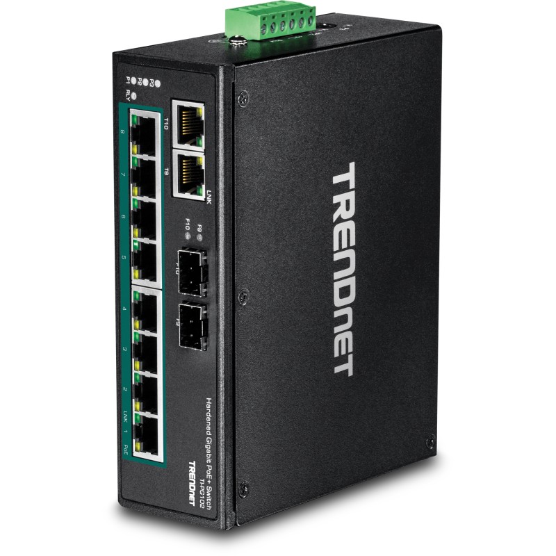 TI-PG102 switch No administrado Gigabit Ethernet (10/100/1000) Energía sobre Ethernet (PoE) Negro