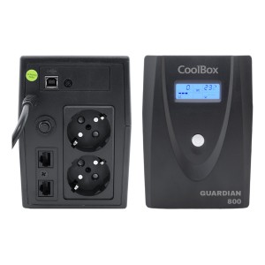 CoolBox SAI Guardian 3 LCD 800VA 480W 2 Schukos + Software