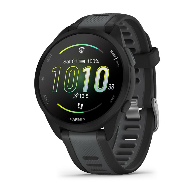 Forerunner 165 Music 3,05 cm (1.2") AMOLED 43 mm Digital 390 x 390 Pixeles Pantalla táctil Negro GPS (satélite)