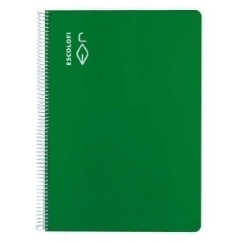 BLOCK ESCOLOFI A4 80h PT.2,5 70g VERDE - Pack de 5 unidades